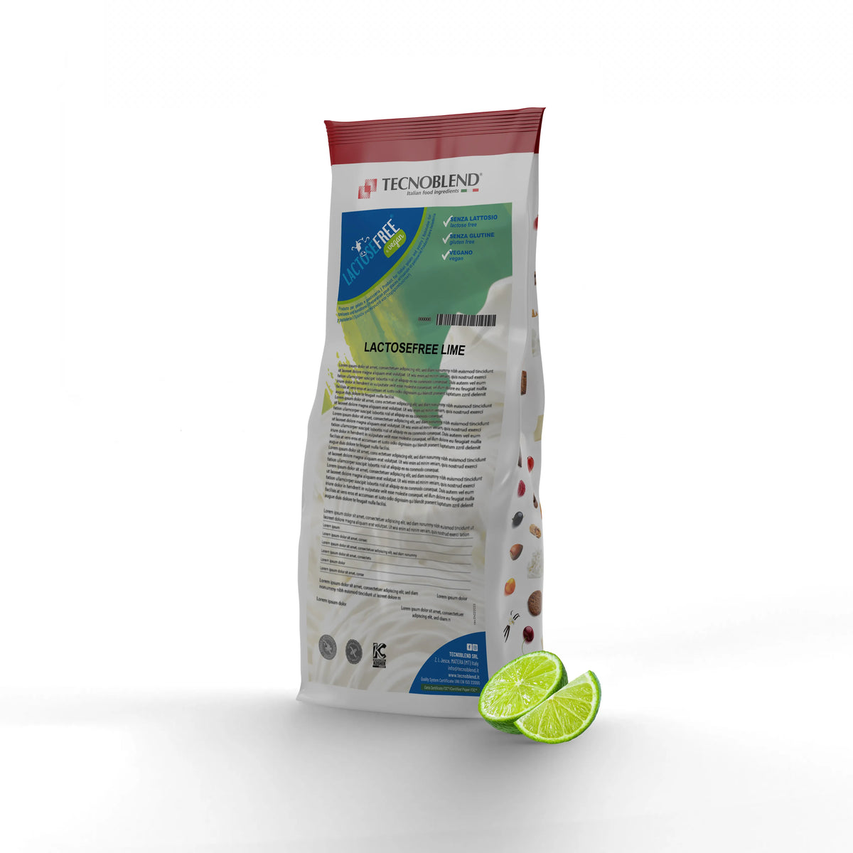 1.25 kg Lactose-free Lime Ice Cream Mix, suitable for vegans