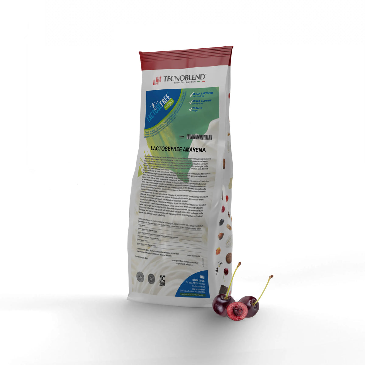 1.25 kg Lactose-free and vegan Amarena Ice Cream Mix