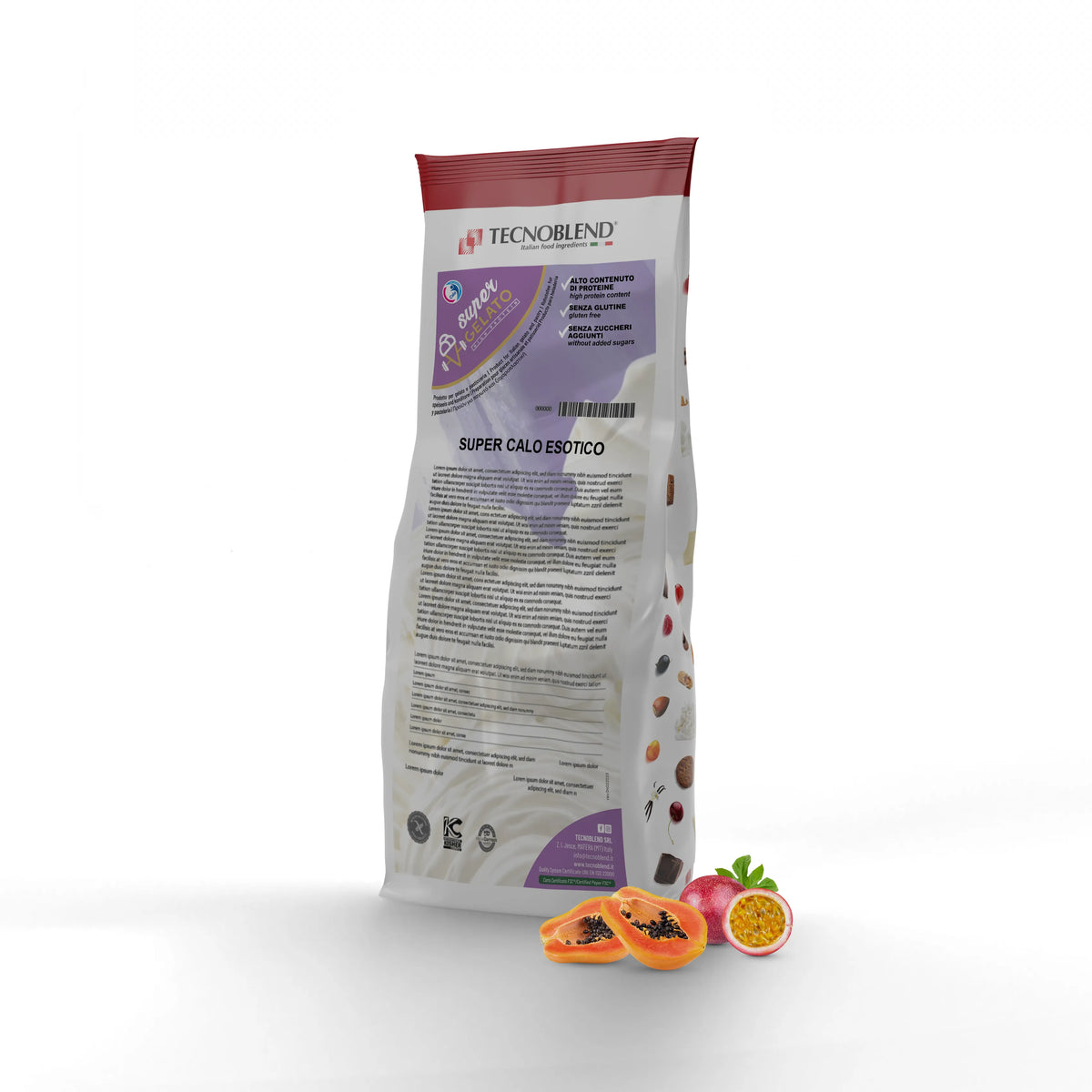 1.5 kg Exotic Fruit Ice Cream Mix, High in Protein and No Added Sugars