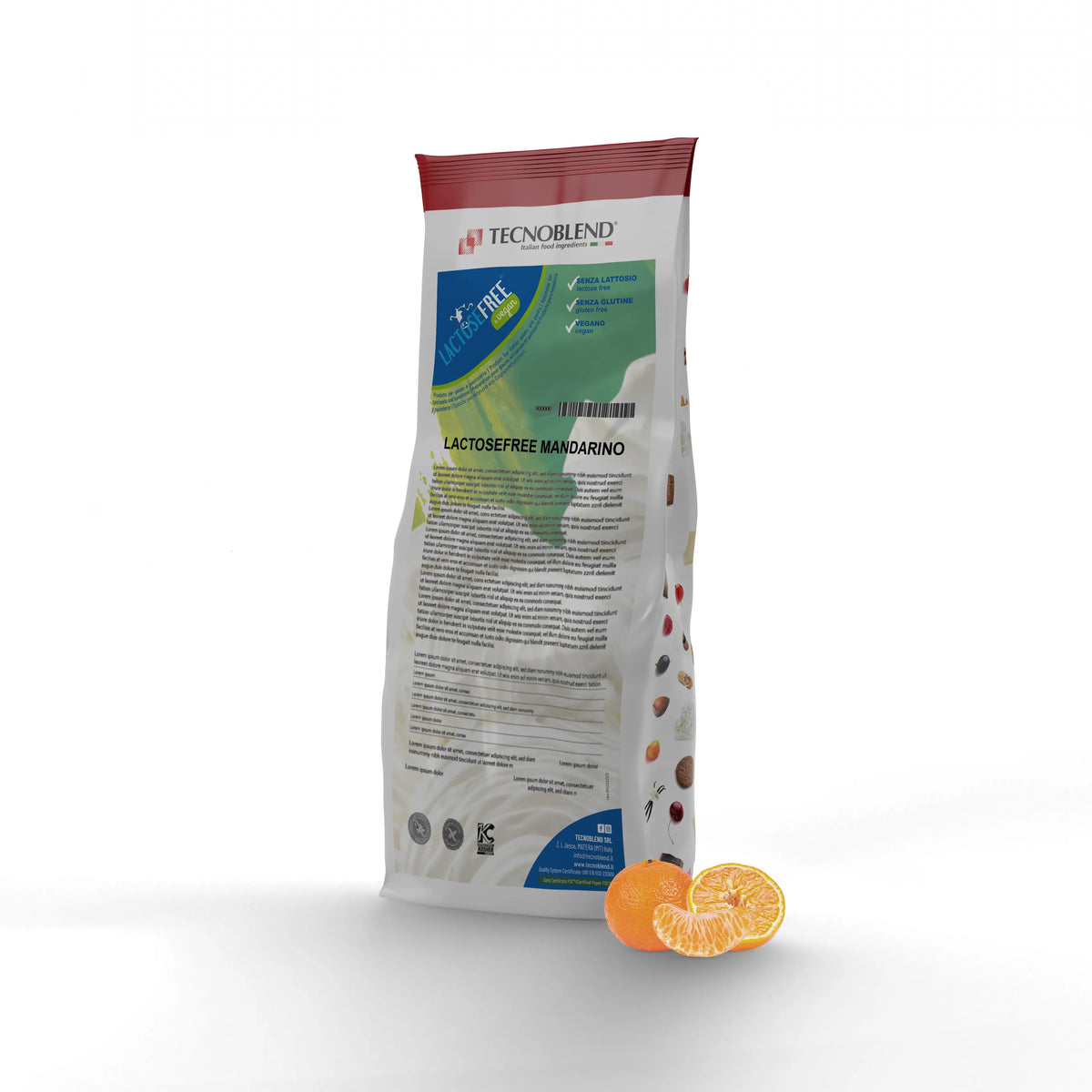 1.25 kg Lactose-free Mandarin Ice Cream Mix, suitable for vegans