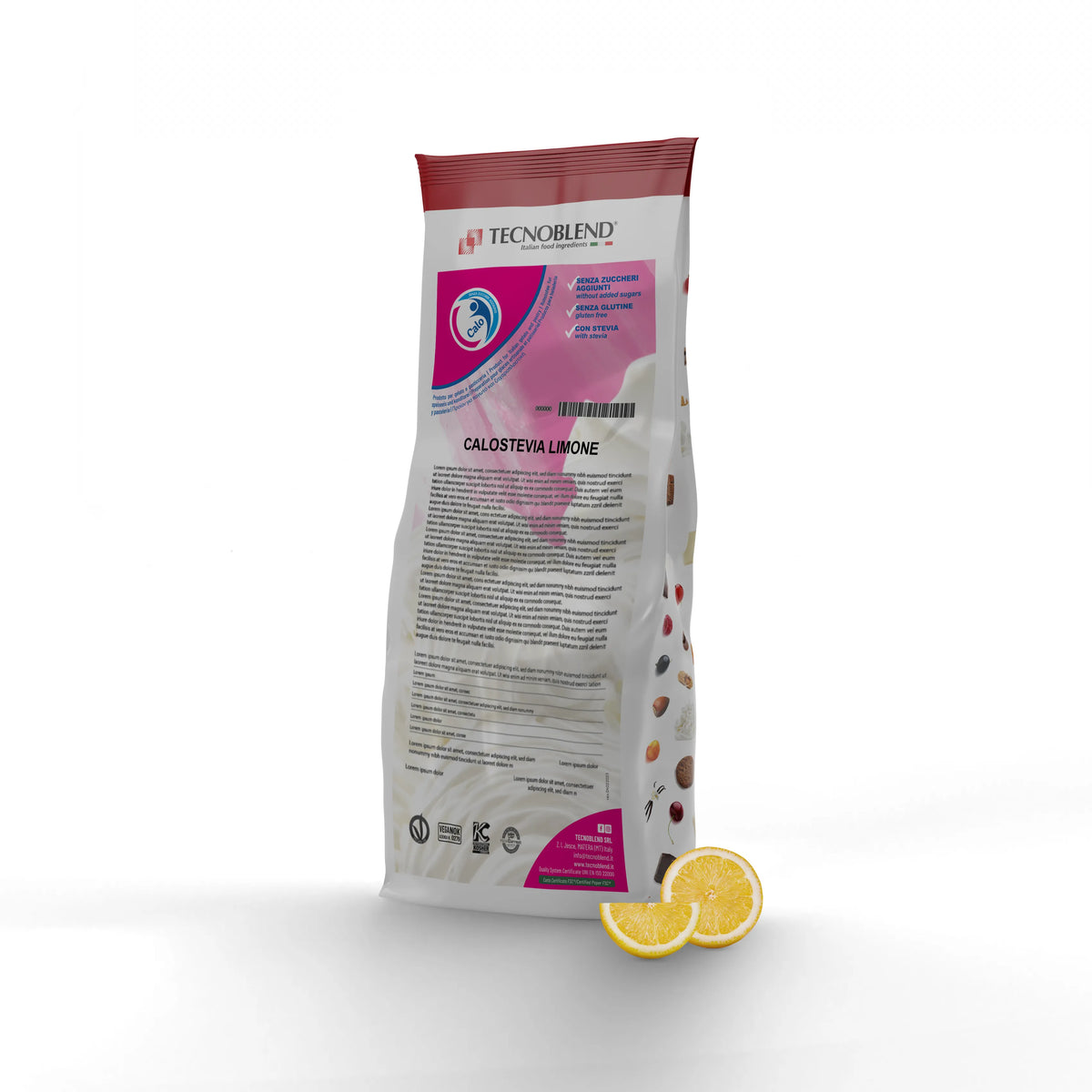 1.25 kg Lemon Ice Cream Mix, No Added Sugars - CALOSTEVIA LEMON