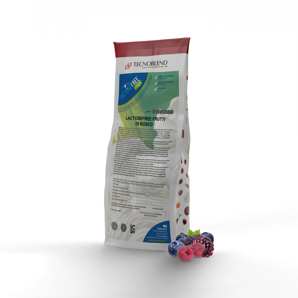 Mixed Berry Ice Cream Mix with Pieces, Lactose-Free, Vegan Friendly