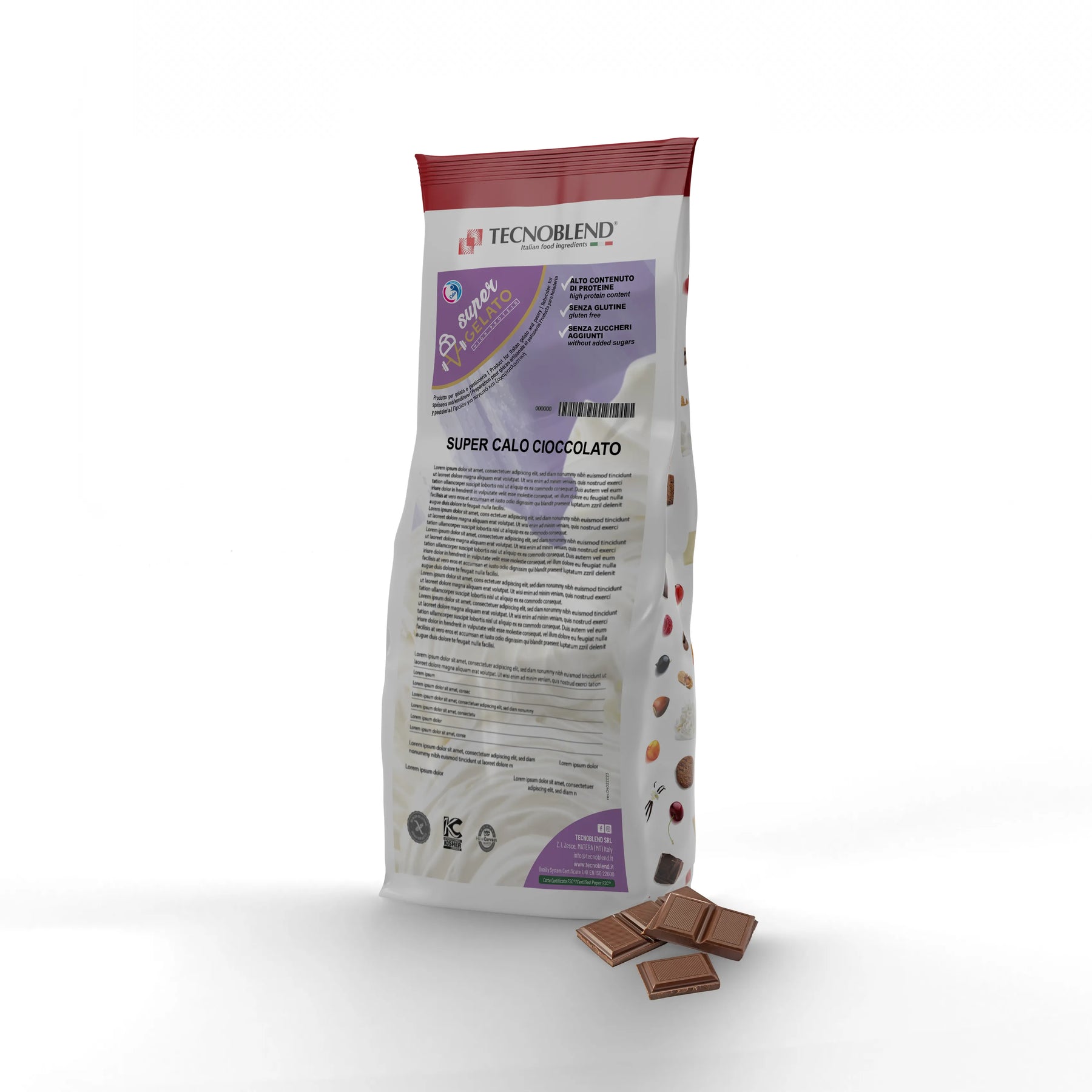 1.5 kg High protein chocolate ice cream mix with no added sugars