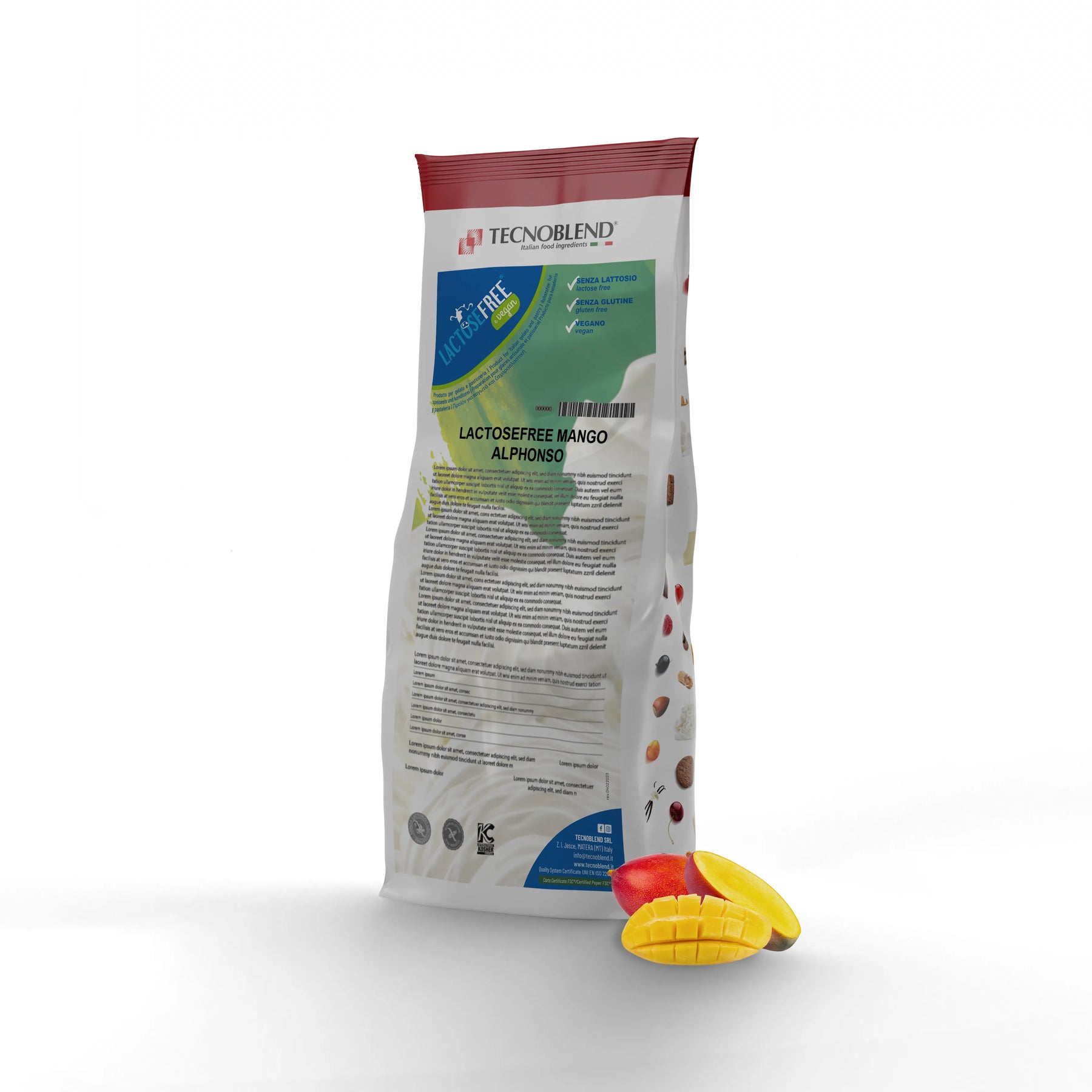 1.25 kg Alphonso Mango Ice Cream Mix with Pieces, Lactose-Free for Vegans