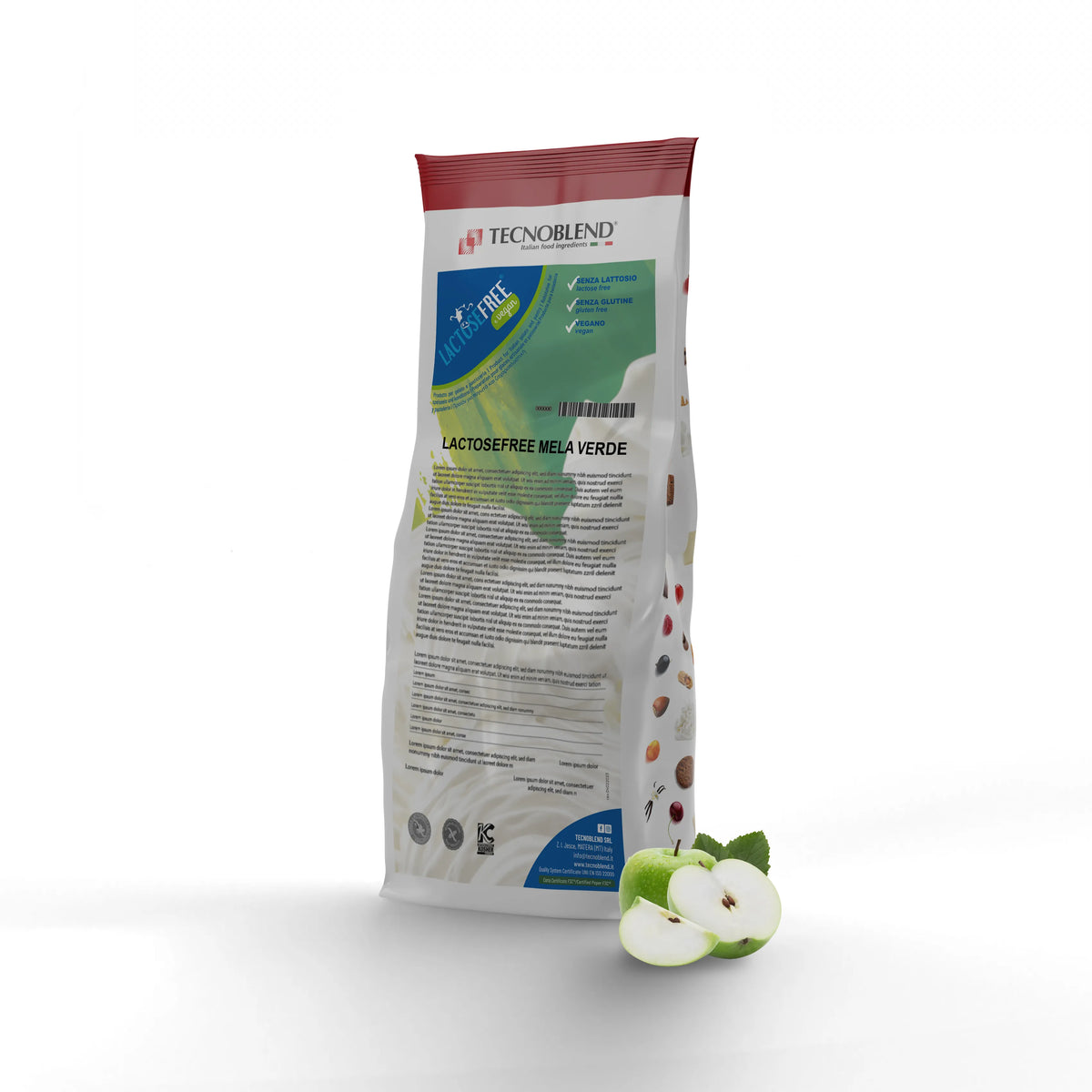 1.25 kg Green Apple Ice Cream Mix with Pieces, Lactose-Free, Vegan Friendly