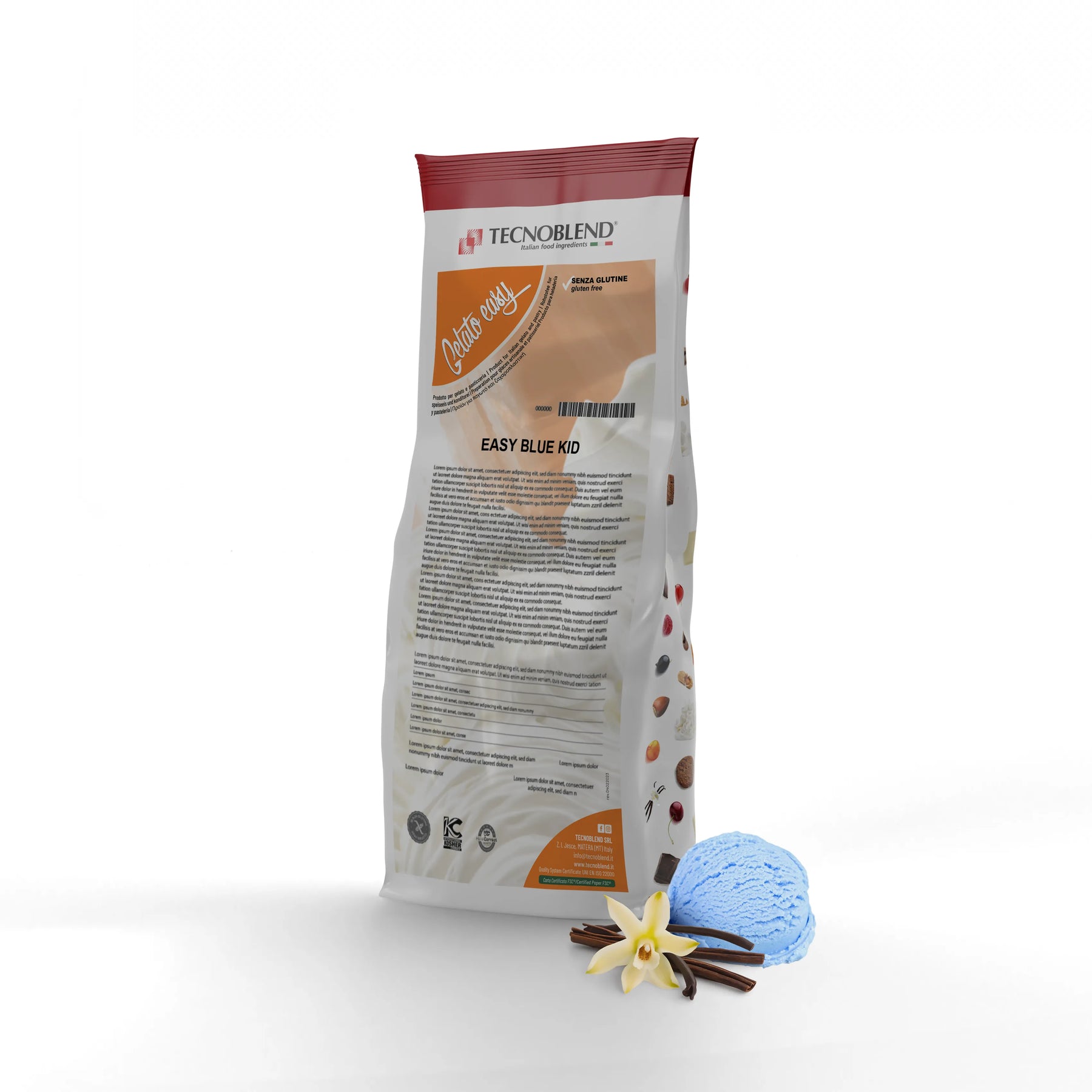 1.5 kg Ice Cream Mix, Gluten Free, EASY BLUE KID