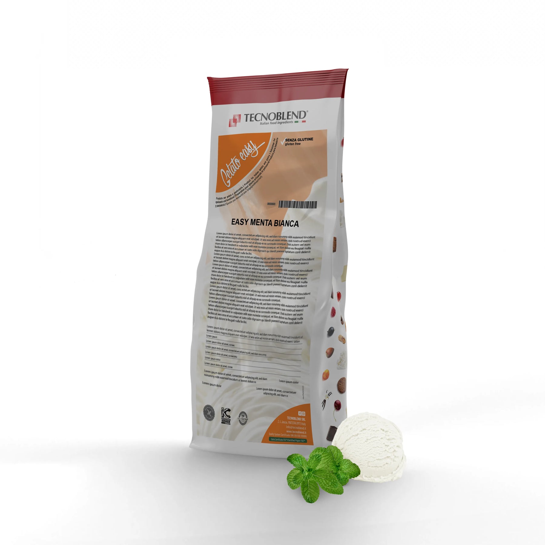 1.5 kg Ice Cream Mix, gluten-free, EASY WHITE MINT