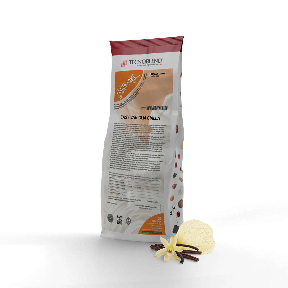 1.5 kg Ice Cream Mix with Bourbon Vanilla Beans, easy yellow vanilla