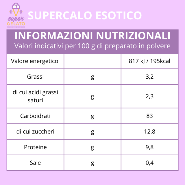 1.5 kg Exotic Fruit Ice Cream Mix, High in Protein and No Added Sugars